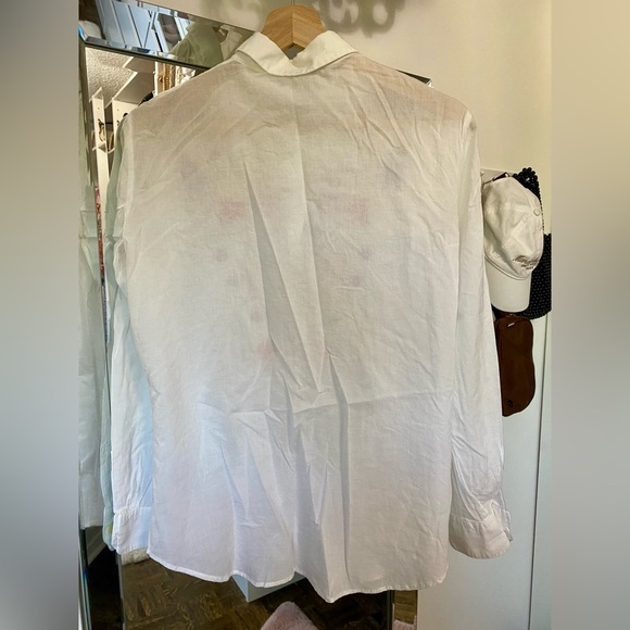 ETRO embroidered floral cotton button-down blouse - Picture 5 of 6